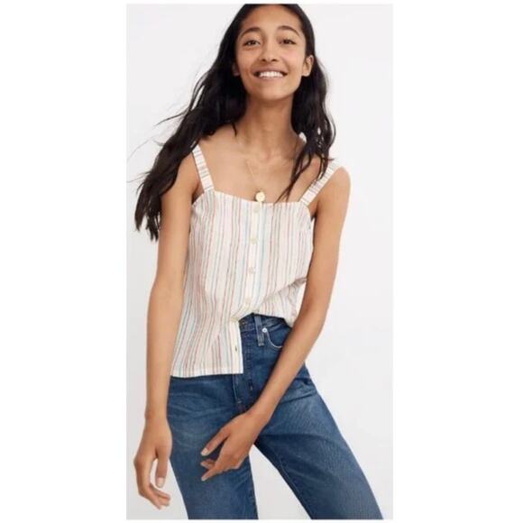 Madewell Stripe Cotton Tank Size Small - Picture 1 of 8